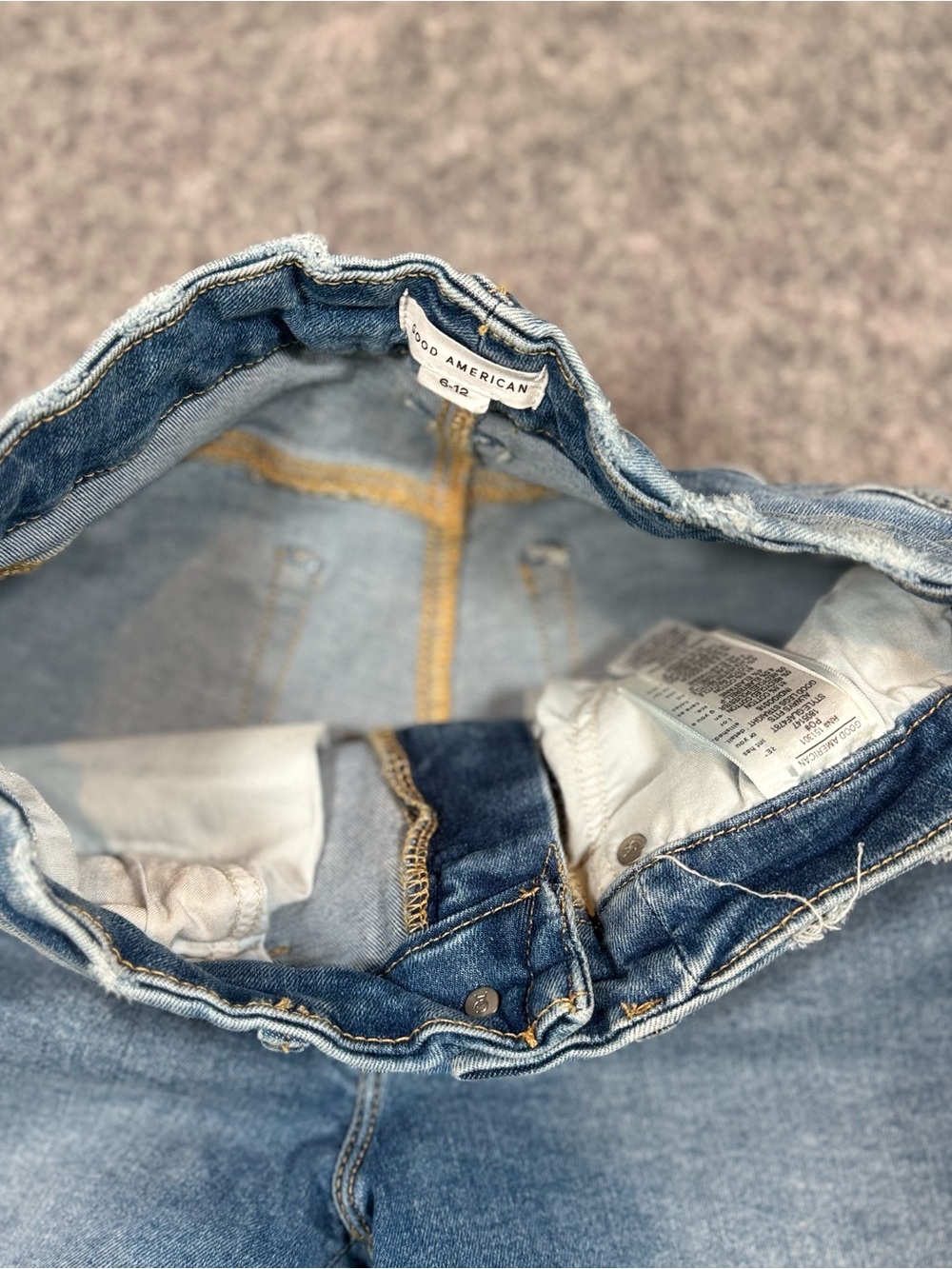 Good American Always Fits Good Legs Straight Jeans - Size 6-12, Distressed - Picture 6 of 13